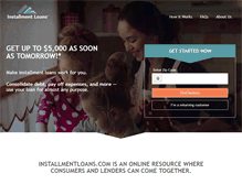 Tablet Screenshot of installmentloans.com